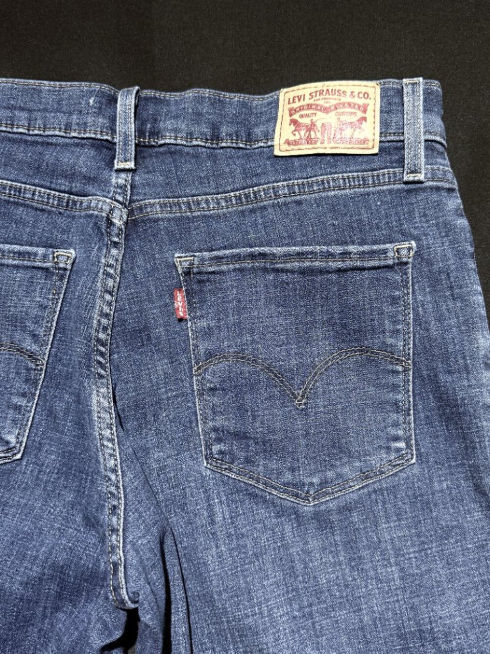 Levi's 711 Womens Skinny Jeans 30/28 Blue Mid-Rise Stretch Cropped Ankle